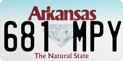 AR license plate 681MPY