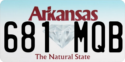 AR license plate 681MQB