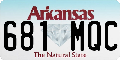 AR license plate 681MQC