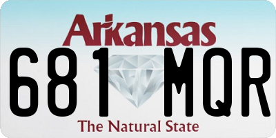 AR license plate 681MQR