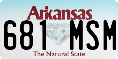 AR license plate 681MSM