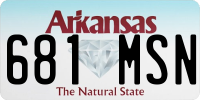 AR license plate 681MSN