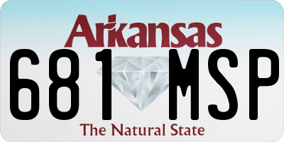 AR license plate 681MSP