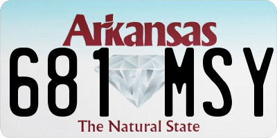 AR license plate 681MSY