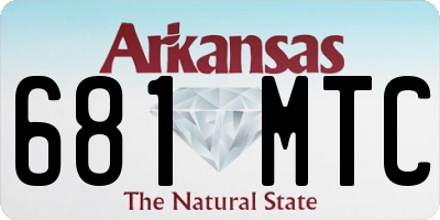 AR license plate 681MTC