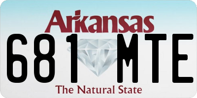 AR license plate 681MTE