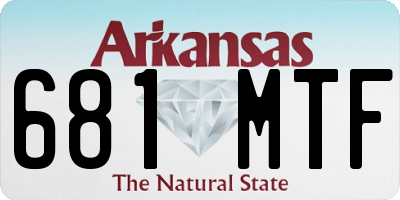 AR license plate 681MTF