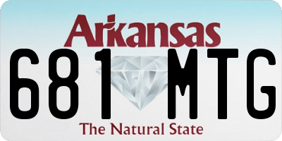 AR license plate 681MTG