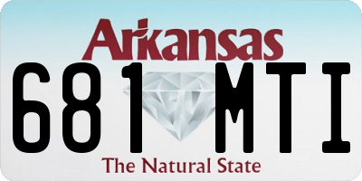 AR license plate 681MTI