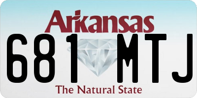 AR license plate 681MTJ