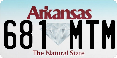 AR license plate 681MTM