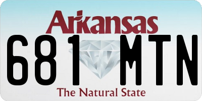 AR license plate 681MTN