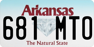 AR license plate 681MTO