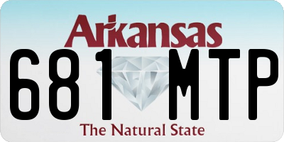 AR license plate 681MTP