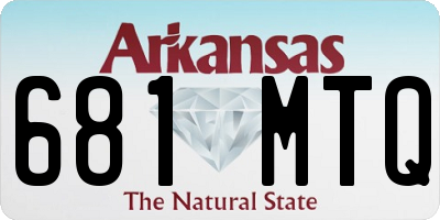 AR license plate 681MTQ