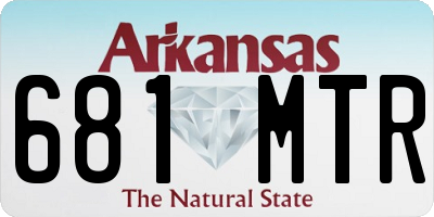 AR license plate 681MTR