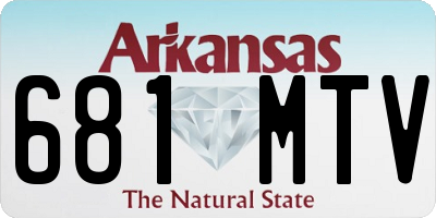 AR license plate 681MTV