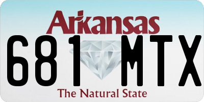 AR license plate 681MTX