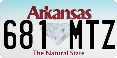 AR license plate 681MTZ