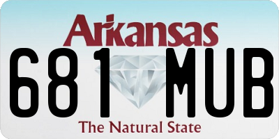 AR license plate 681MUB