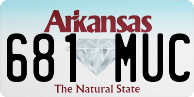 AR license plate 681MUC