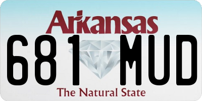 AR license plate 681MUD