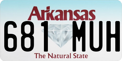 AR license plate 681MUH