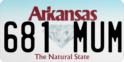 AR license plate 681MUM