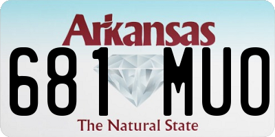 AR license plate 681MUO
