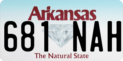 AR license plate 681NAH