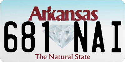 AR license plate 681NAI