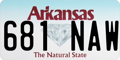 AR license plate 681NAW