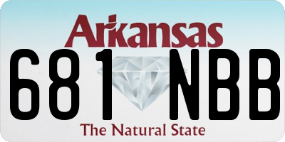 AR license plate 681NBB