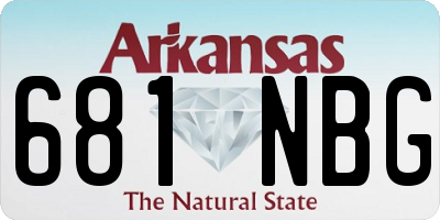 AR license plate 681NBG