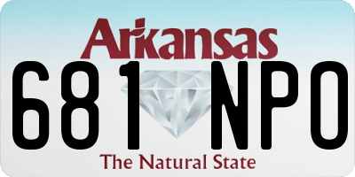 AR license plate 681NPO