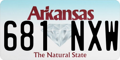 AR license plate 681NXW
