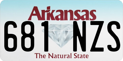 AR license plate 681NZS