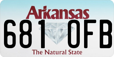 AR license plate 681OFB