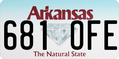 AR license plate 681OFE