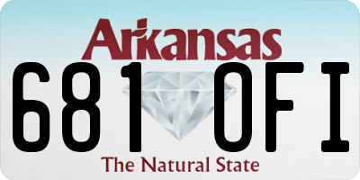 AR license plate 681OFI