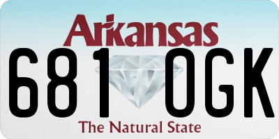 AR license plate 681OGK