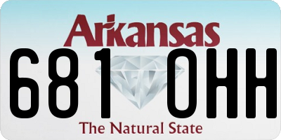 AR license plate 681OHH