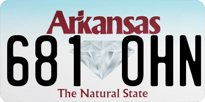 AR license plate 681OHN