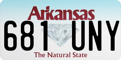 AR license plate 681UNY