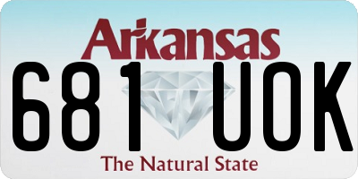 AR license plate 681UOK