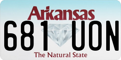 AR license plate 681UON