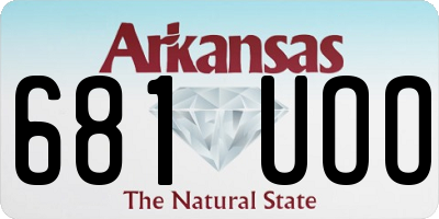 AR license plate 681UOO
