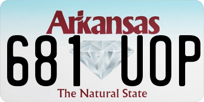 AR license plate 681UOP