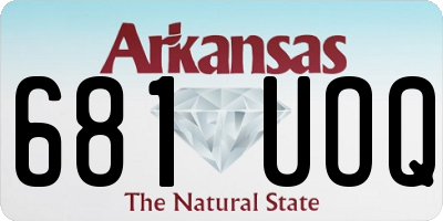 AR license plate 681UOQ