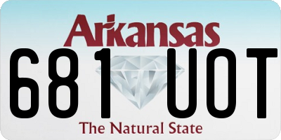 AR license plate 681UOT